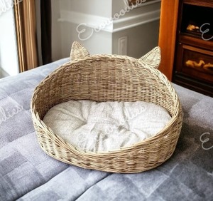 Protección del medio ambiente de alta calidad Encantador hogar Perro de raza pequeña Nido para mascotas Muebles Tejido a mano Linda cama para gatos - Product Image 3