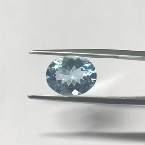 Aigue-marine naturelle, beryle, forme ovale, 3,1 carats, couleur bleu Santa Maria, pierres précieuses en vrac, ovales, certifiées, qualité supérieure - Product Image 4