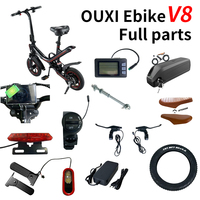 Vélo électrique Fat E Bike à double batterie Ouxi V8, moteur 500 watts (c80), contrôleur 48v V8-2, moyeu 750w, pneu 250w, Ouxi-v8-fatbike, câbles de roue arrière