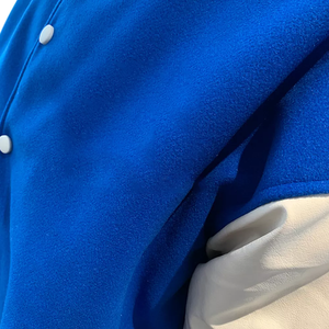 Bordado personalizado de los hombres de la PU de manga de cuero acolchado ropa de calle de la escuela secundaria Varsity Bomber chaquetas Vintage Casual chaqueta de béisbol - Product Image 4