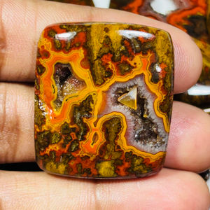 Vente en gros de cabochons de pierres précieuses en agate à couture naturelle polie pour la fabrication d'accessoires de bijoux - Product Image 3