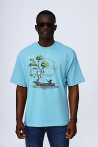 เสื้อยืดพิมพ์ลายดิจิทัลคุณภาพพรีเมียมสำหรับผู้ชาย ผลิตจากผ้าเจอร์ซีย์ระบายอากาศได้ดี ขนาดใหญ่พิเศษ พร้อมคุณสมบัติป้องกันการเกิดขุย - Product Image 2