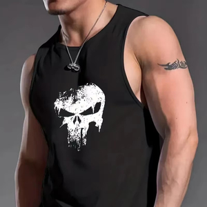 เสื้อกล้ามพิมพ์ลายกะโหลก3D แขนกุดสไตล์ฮิปฮอปสำหรับผู้ชายเสื้อยืดแฟชั่นสำหรับใส่ไปยิมเล่นฟิตเนสวิ่งสำหรับฤดูร้อน - Product Image 5