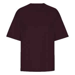 Camiseta Larga de Manga Media con Cuello Redondo y Bordado para Mujer, Talla Grande, 100% Algodón Orgánico, Transpirable, Ecológica, Informal - Product Image 1