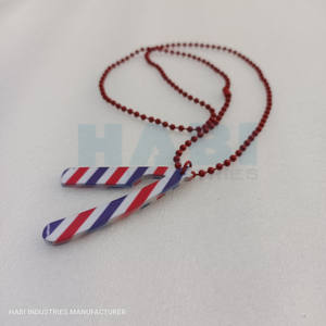 Collar de hoja de afeitar de acero inoxidable, colgante de afeitado de peluquero recubierto de Color de papel, cadena de maquinillas de afeitar, accesorio de joyería único - Product Image 6