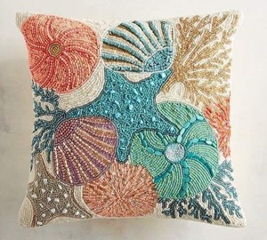 Funda de cojín artesanal con bordado decorativo para el hogar indio, tamaño personalizado de 18x18 pulgadas, funda de cojín para sofá - Product Image 1