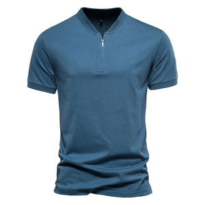 2024 <b>Men's</b> Summer Casual <b>T</b> <b>Shirts</b> Breathable Short Sleeves <b>V</b>-<b>neck</b> Cotton Bamboo Fiber 220g Canvas Blank Design - Product Image 1