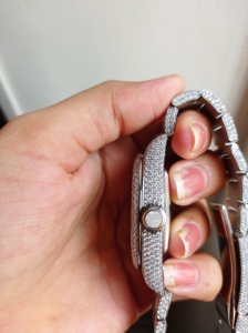 Montre hip hop de qualité supérieure avec buste en diamant pour hommes/testeur montre glacée en diamant passée montre personnalisée de luxe - Product Image 5