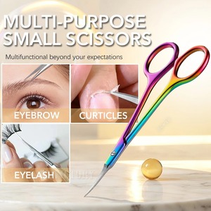 Tijeras para Cutículas de Acero Inoxidable, Removedor de Piel Muerta para Uñas, Cortaúñas, Tijeras Rusas para Manicura, Tijeras con Punta Curva - Product Image 6