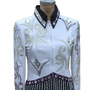 Veste de présentation Western Custom Rodeo Queen Base blanche - Product Image 1