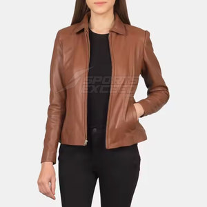 Chaquetas de Cuero para Mujer a Precio Económico, Nueva Llegada, Tejido de Punto Largo, Color Personalizado, Diseño Personalizado, Alta Calidad - Product Image 1