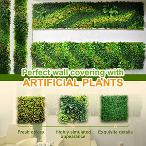 P4 <span class=keywords><strong>Shein</strong></span> venta al por mayor Vertical Artificial pared verde paisaje Artificial Seto para decoración interior al aire libre Pared de hierba - Product Image 6