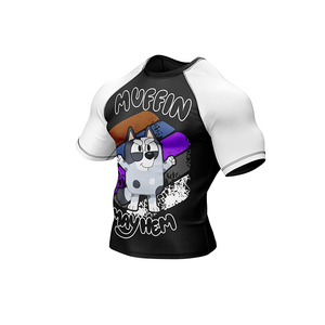 Ropa de entrenamiento para hombres de alta calidad Rash Guard Logotipo personalizado y diseño Camisas de compresión para hombres BJJ Rash Guard - Product Image 5