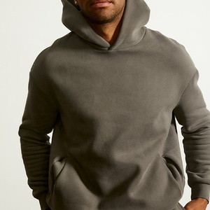 Ropa de calle personalizada unisex, sudadera sólida de algodón 100%, sudaderas con capucha de gran tamaño para hombres, estilo Hip Hop Digital para invierno - Product Image 4