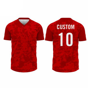 เสื้อฟุตบอลระบายอากาศโพลีเอสเตอร์คอวีแขนสั้น - Product Image 4