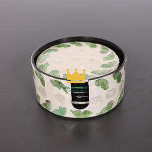 Article chaud au Vietnam sous-verre en rotin incrusté de forme ronde avec coloré pour le dessus de table et les ustensiles de cuisine en gros en vrac - Product Image 5