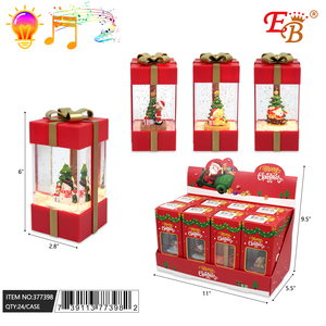 6 "X3" GLOBO DE AGUA DE NAVIDAD CON LUZ Y SONIDO 24/3(8)/CS - Product Image 1
