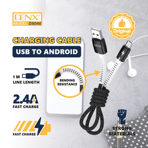 Cable de Carga <span class=keywords><strong>USB</strong></span> a <span class=keywords><strong>Micro</strong></span> <span class=keywords><strong>USB</strong></span> DENX---DX040 de <span class=keywords><strong>2</strong></span> Metros |   Cable de Carga Rápida de <span class=keywords><strong>2</strong></span> Metros y 2A |   Cable de Datos para Dispositivos Android - Product Image 4