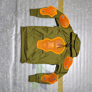 Nouveau sweat à capuche de moto sous le bras entièrement doublé d'aramide CE niveau 2 rouge blindé pull à capuche ruban gris moto à capuche - Product Image 4