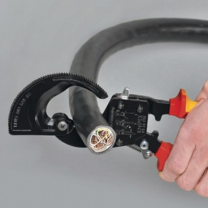 Coupe-câbles KNIPEX VDE, longueur totale 280 mm, max. 52 mm (380 mm), poignées multi-composants pour systèmes électriques de camping-cars - Product Image 3