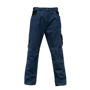 Breathable Eco-Friendly Cotton Blend Knitted Denim Pants-Comfortable Straight Fit Streetwear High Street <b>Light</b> Wash <b>Letter</b> - Product Image 1