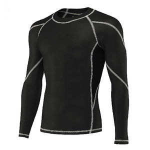 T-shirt de sport pour homme, rashguard MMA, compression, entraînement, ajusté, extensible, vêtement de sport - Product Image 3