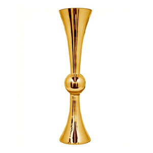 Florero de diseño moderno en hierro con acabado plateado, perfecto para Bodas de mesa y Decoración elegante para sala de estar - Product Image 4