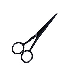 Ciseaux à moustache enduits de papier noir lames pointues pointe 4 pouces ciseaux de coupe de barbe pour la beauté - Product Image 2