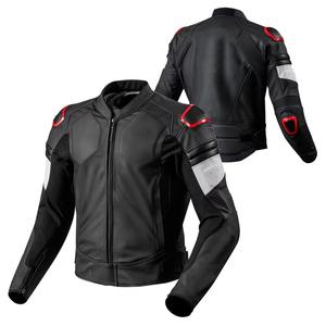 Veste de moto en cuir imperméable coupe-vent respirante unisexe avec armure 1 pièce - Product Image 6
