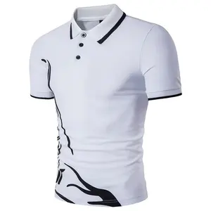 Camiseta Polo de alta calidad personalizada para hombre, Jersey de manga corta de punto transpirable cómodo con logotipo bordado, diseño sólido - Product Image 1