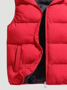 Veste matelassée personnalisée de haute qualité pour hommes grande taille OEM Gilet matelassé sans manches à fermeture éclair pour hommes - Product Image 3
