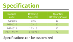 Pansement en gaze de paraffine de qualité médicale avec couche de contact primaire désinfectante blanche EOS pour plaies - Product Image 6
