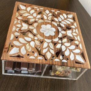 Elegant Vintage Wood Mother of Pearl Chocolate <b>Boxes</b> with Acrylic Luxury Products Mother of Pearl <b>Candy</b> <b>Boxes</b> Arabian Holiday - Product Image 6