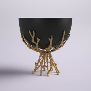 Nouveauté bois de cerf en aluminium bol de fruits décor de table de mariage fruits dessert fruits secs servant des bols maison cuisine table à manger - Product Image 3