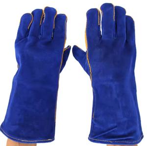 Guantes DE SEGURIDAD DE CUERO dividido de vaca XL exportados superiores Guantes de soldadura de algodón impermeables rojos Anti-Corte Características antideslizantes El mejor precio para - Product Image 3