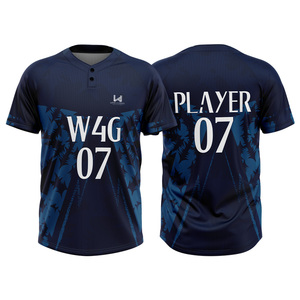 Maillots de baseball pour hommes sur mesure, prix bas, logo personnalisé sur le devant, patchwork, respirant, évacuation de l'humidité, séchage rapide - Product Image 1