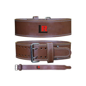 Cinturón de entrenamiento de piel de vaca negro personalizado para levantamiento de pesas cuero genuino duradero con diseño duradero producto de seguridad física - Product Image 3