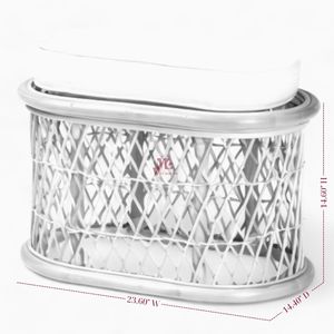 Repose-pieds en rotin ovale naturel salon entrée carré forme ronde assis pouf du Vietnam - Product Image 4