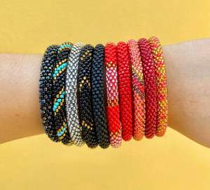 Pulseras de Cuentas de Vidrio de Moda, Pulseras de Cuentas de Colores Mezclados Estilo Napali - Product Image 5