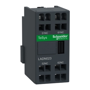 Per SCHNEIDER ELECTRIC LADN023 TeSys D Blocco Contatti Ausiliari a Montaggio Frontale 2NC con Terminali a Molla per Relè - Product Image 1