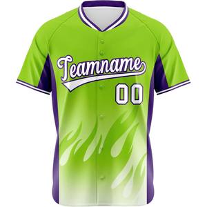 Maillot de Baseball personnalisé boutonné coupe d'équipe lettres brodées maille chemise de Softball attirail sergé respirant séchage rapide jeunesse USA - Product Image 5