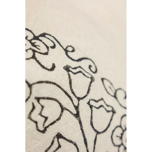 Housse de coussin bohème 100% coton biologique brut imprimée à la main, motif floral ethnique, carrée 45x45cm pour la maison - Product Image 5