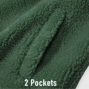 Sherpa Zip-Up Hoodie for <b>Men</b> with Front Pocket Soft Winter Fabric Eco-Friendly Breathable Casual for <b>Walking</b> Travel Outdoor Use - Product Image 3