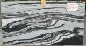 Grande dalle et carrelage en marbre blanc Panda, calcite naturelle, surface polie, design moderne pour les sols de cuisine et de salle de bain d'hôtel - Product Image 4