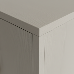 Étagère de rangement Cabinet Second Moon en chêne massif gris plume, moderne et écologique - Product Image 5