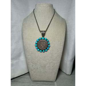 Pendentif Eleanor Richards Kingman avec turquoise et technologie d'incrustation en argent sterling - Product Image 5