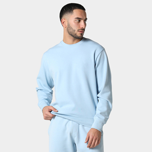 ชุดสเวตเชิ้ตเฟรนช์เทอร์รี่สไตล์สตรีทระบายอากาศคอกลมสั้นมีลายพิมพ์สีพื้นและโลโก้ตามสั่ง - Product Image 2