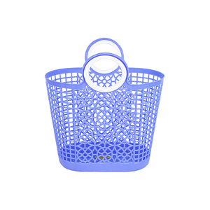 Cesta de Almacenamiento Apilable de Plástico LDPE con Asa, Contenedor Organizador Perforado, Cesta Portátil para Comestibles, Ropa y Lavandería para el Hogar y el Mercado - Product Image 2