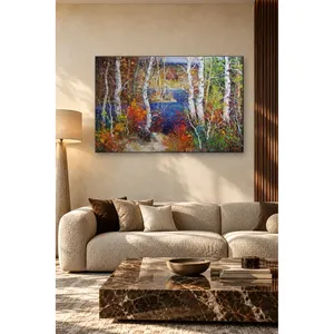 Impression sur toile Fida Blue Lake Among Birch Trees - Product Image 3
