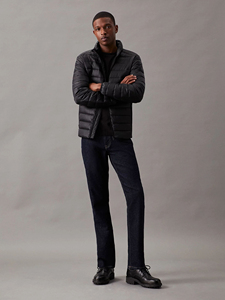 Custom Lightweight Polyester Quilted <b>Waterproof</b> Puffer <b>Jacket</b> Regular Fit Stand Collar Zip Waist Pockets Front Winter Outerwear - Product Image 5